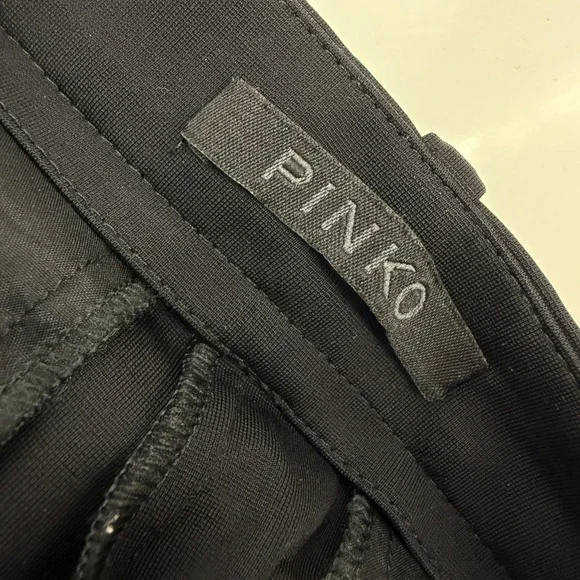 PINKO Bello 2 Pantalone Punto Black Trousers Womens Size 6 - Picture 6 of 8
